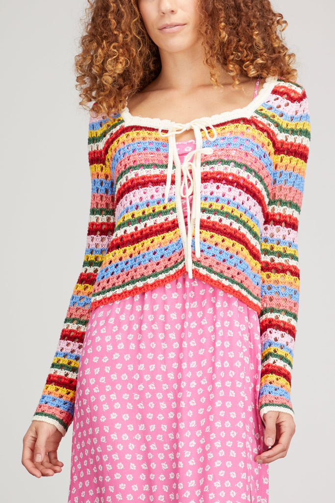 Dionne Blanket Stripe Cardigan in Multi