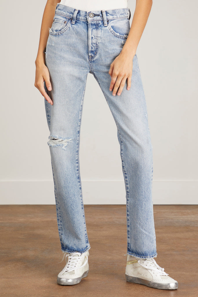 Moussy Hesperia Straight Jean in Light Blue – Hampden Clothing