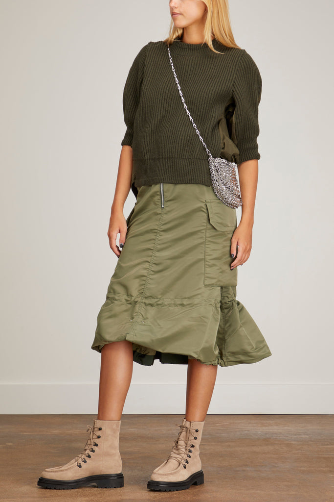 完売品enof / nylon skirt / khaki - metodomdt.com