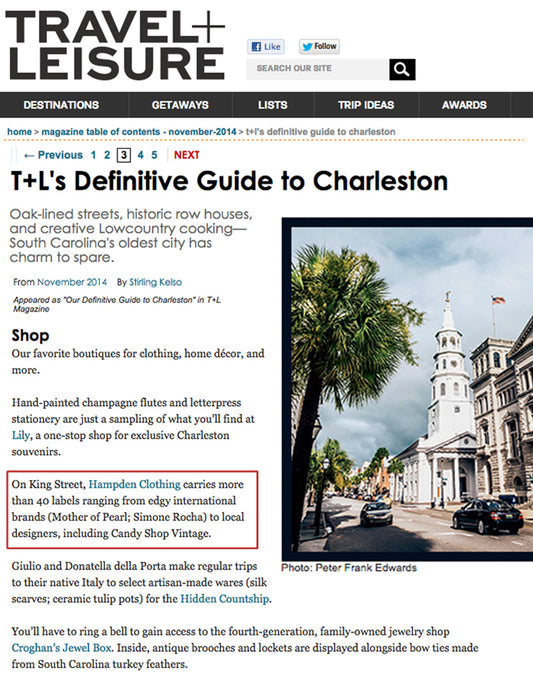 Travel + Leisure.com - Definitive Guide to Charleston - Jan 2014