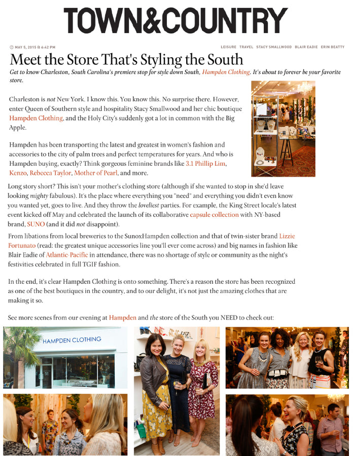 Town & Country - Meet The Store That's Styling The South - Jan 2015