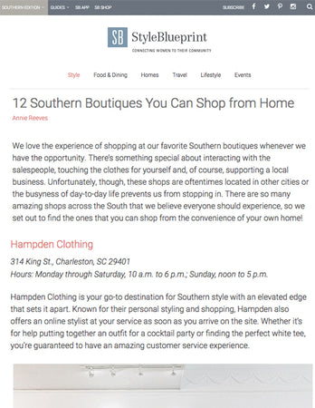 Style Blueprint - 12 Southern Boutiques You Can Shop From Home - Oct 2017