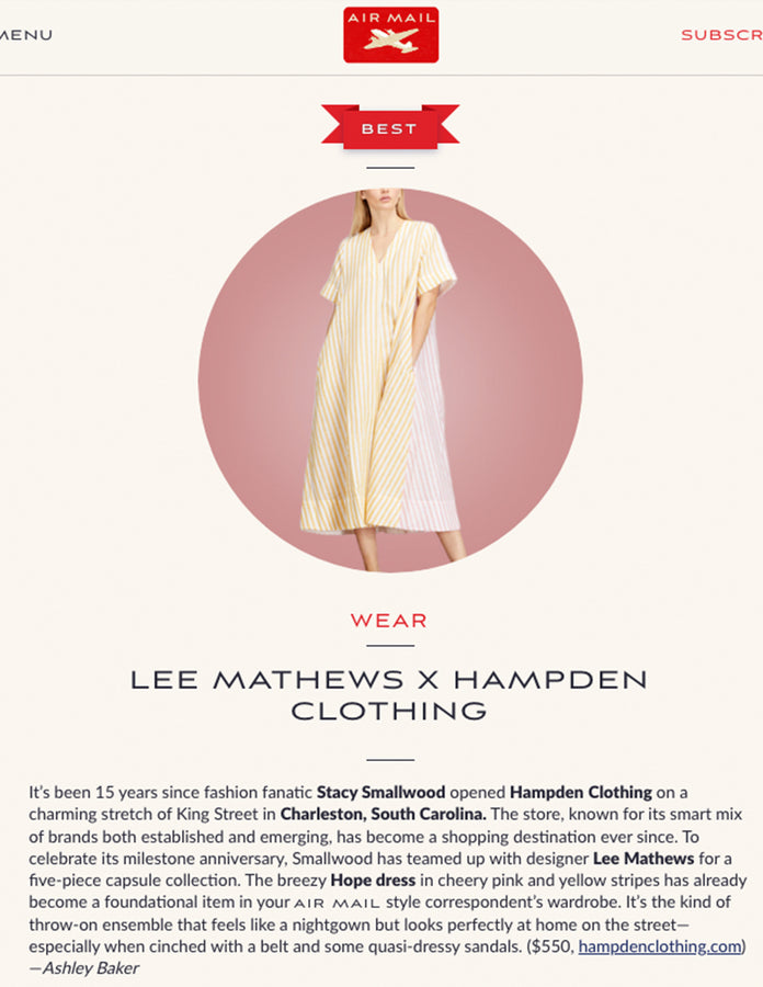 Airmail - Lee Mathews x Hampden Clothing