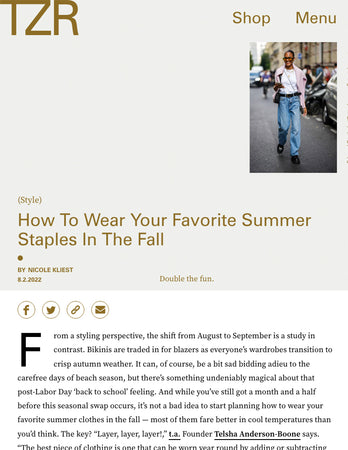 How To Wear Your Favorite Summer Staples In The Fall