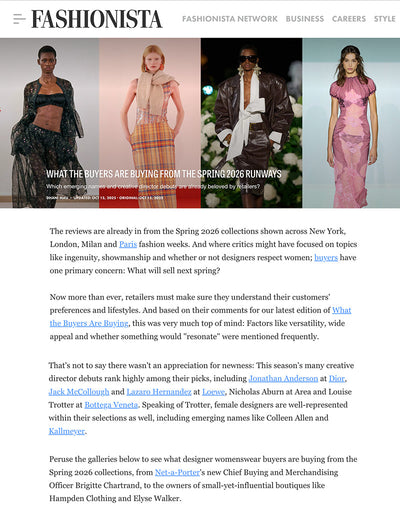 What the Buyers Are Buying From the Spring 2026 Runways