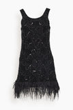 Sea Dresses Misha Combo Knit Sleeveless Dress in Black