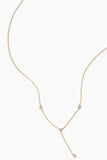 Vintage La Rose Necklaces Bezel Lariat Necklace in 14k Yellow Gold