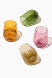 Tossware Stemless Wine Glasses - Set of 4 Mixed Colors