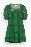 Sea Franca Lace Short Sleeve Dress in Green