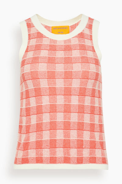 Gingham Tank in Cherry Combo