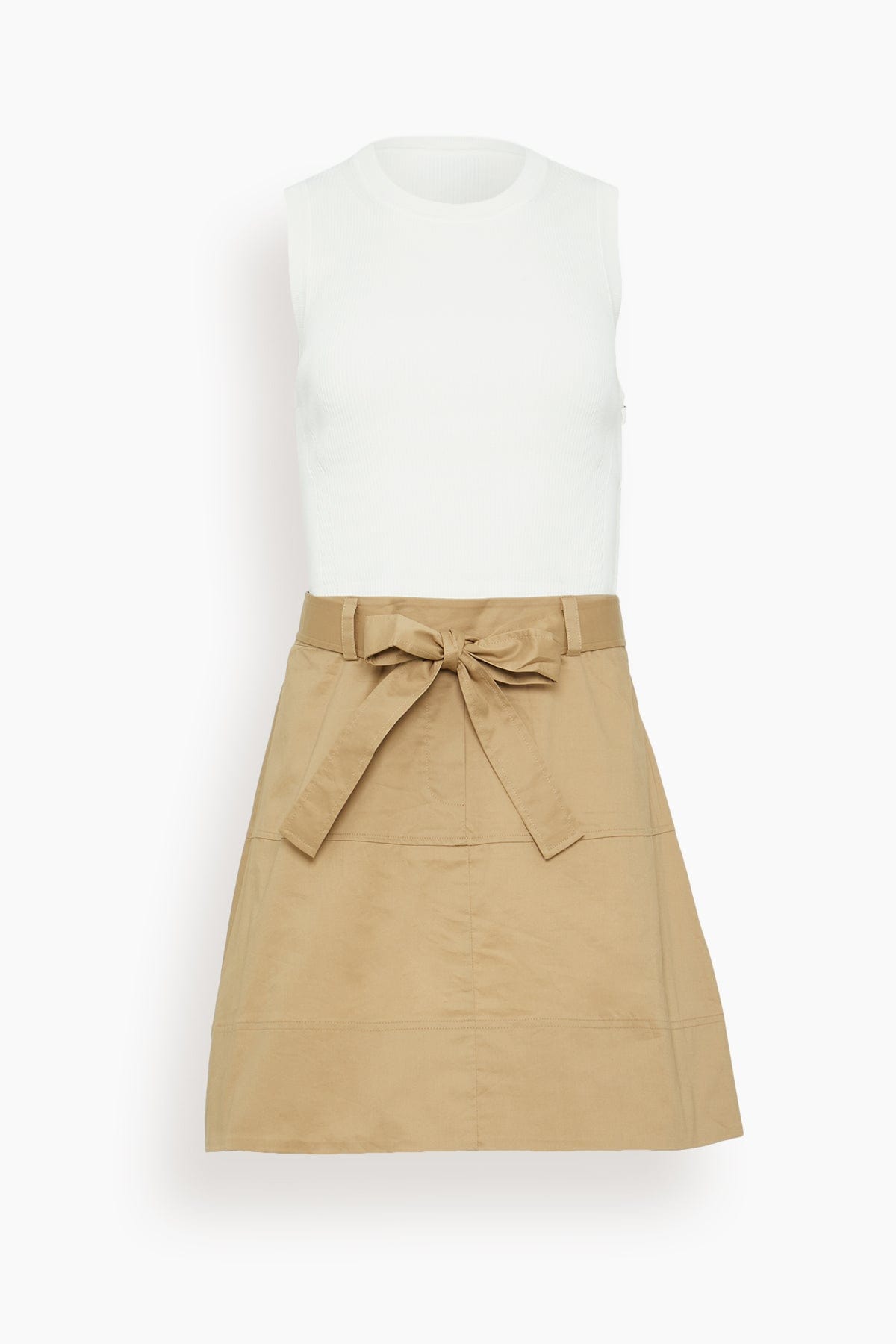 Tanya Taylor Dresses Vanessa Dress in White/Light Khaki Vanessa Dress in White/Light Khaki