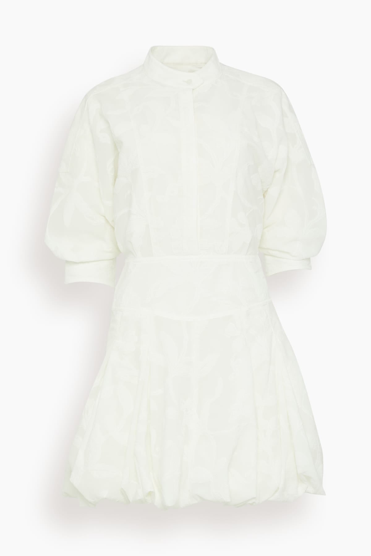 Simkhai Effie Bubble Mini Dress in White