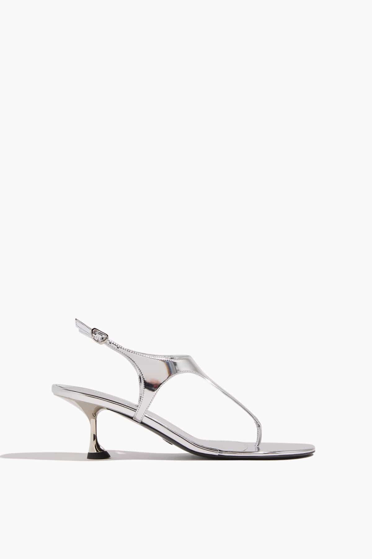 Proenza Schouler Tee Thong Sandals in Silver