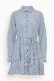 Apiece Apart Casual Dresses Anna Shirt Dress in Blue and White Stripe