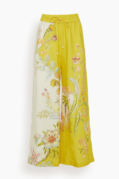 Ira Pant in Lemon/Cream