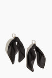 Scarf Earrings in Black