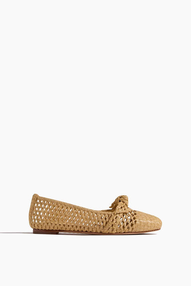 Alexandre Birman Ballet Flats Clarita Ballerina Raffia Shoes in Natural Clarita Ballerina Raffia Shoes in Natural