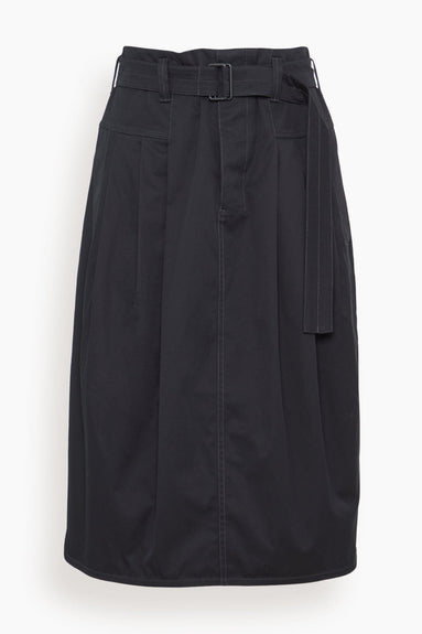 Lemaire Skirts Pleated Belted Skirt in Black