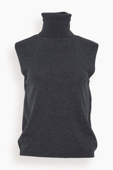 La Collection Tops Deborah Knitted Top in Dark Grey