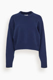 Loulou de Saison Bruzzi Cropped Sweater in Navy