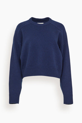 Bruzzi Cropped Sweater in Navy