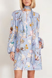 Dorothee Schumacher Cocktail Dresses Floral Power Short Dress in Wicked Flower Blue Dorothee Schumacher Floral Power Short Dress in Wicked Flower Blue