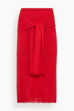 Proenza Schouler White Label Phelan Knit Skirt in Dark Poppy