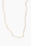 The Finest Stack Pearl and Diamond Necklace in 14k Yellow Gold