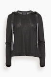 Simone Rocha Bow Ribbon Tail Long Sleeve T-Shirt in Black