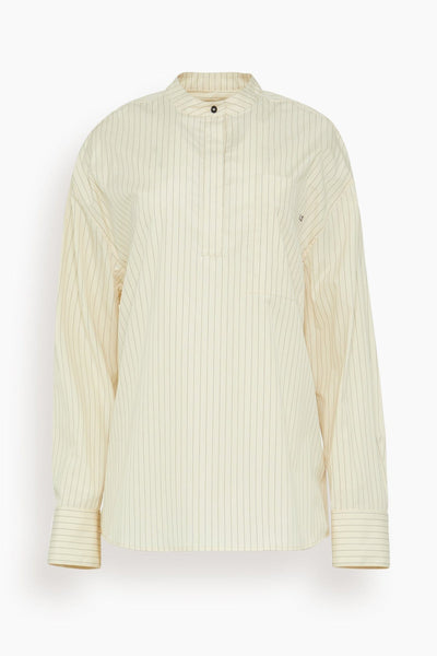 Blouse in Ivory/Black Stripes