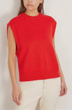 Loulou Studio Tops Mari Sleeveless Boxy Top in Chili Loulou Studio Mari Sleeveless Boxy Top in Chili
