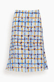 Marni Skirts Saraband Crepe de Chine Skirt in Light Blue