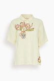Toast Embroidered Al Fresco Linen Shirt in Lemon Posset