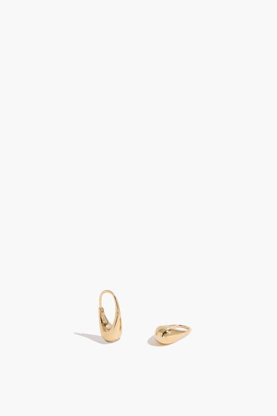 Roscida Drop Hoops in Gold
