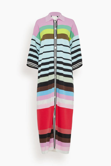 Christopher John Rogers Dresses Oversized Convertible Polo Dress in Taro Multi