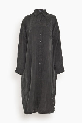 Jumbo Shirtdress in Black (TS)