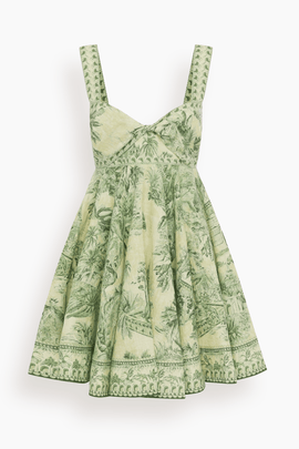 Sara Mini Twist Sundress in Green