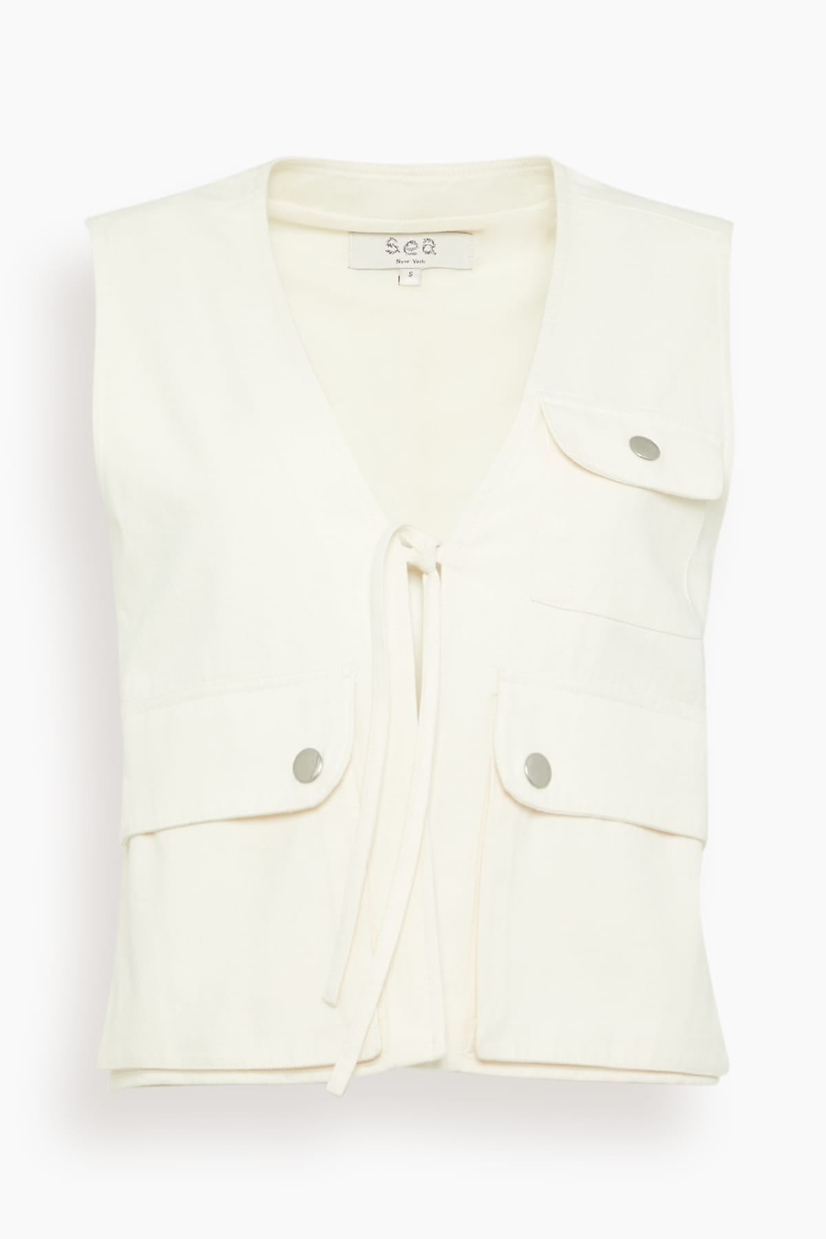 Sea Lois Twill Vest in Cream