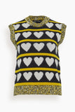 Meryll Rogge Sweaters Crewneck Vest in Yellow Multi