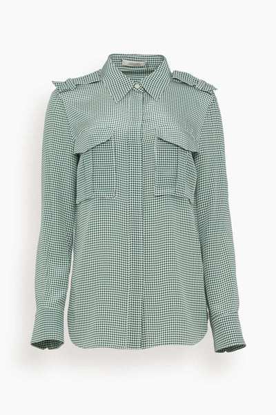 Vichy Love Blouse in Green Vichy