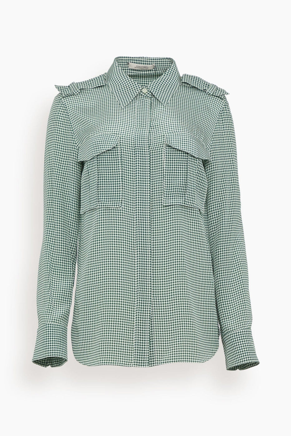 Dorothee Schumacher Tops Vichy Love Blouse in Green Vichy Vichy Love Blouse in Green Vichy