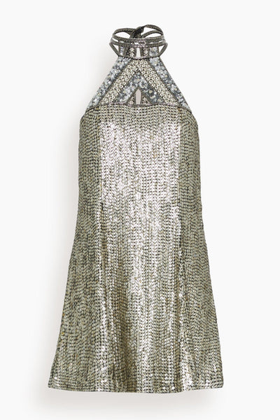 Maelia Dress in Silver/Black