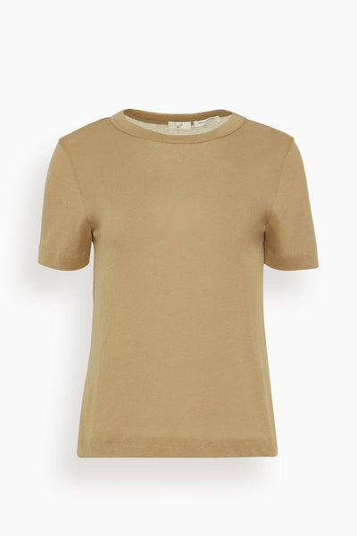 Lumina Organic Cotton Sheer Tee in Biscotti