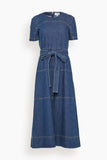 Tanya Taylor Ella Dress in Classic Indigo Blue