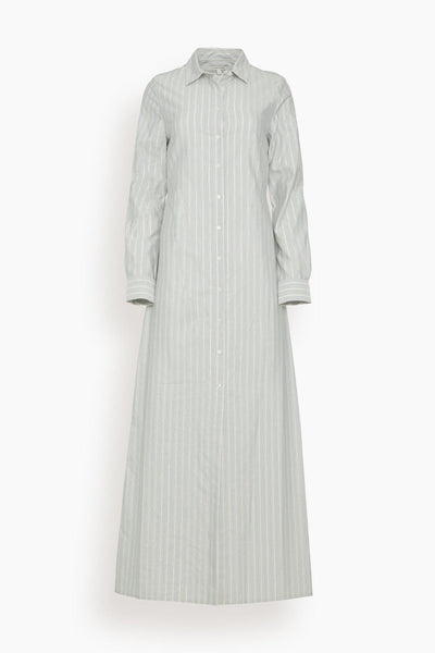 Ramona Dress in Striped Blue Cream