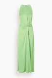Staud Jaelyn Silk Dress in Sprout