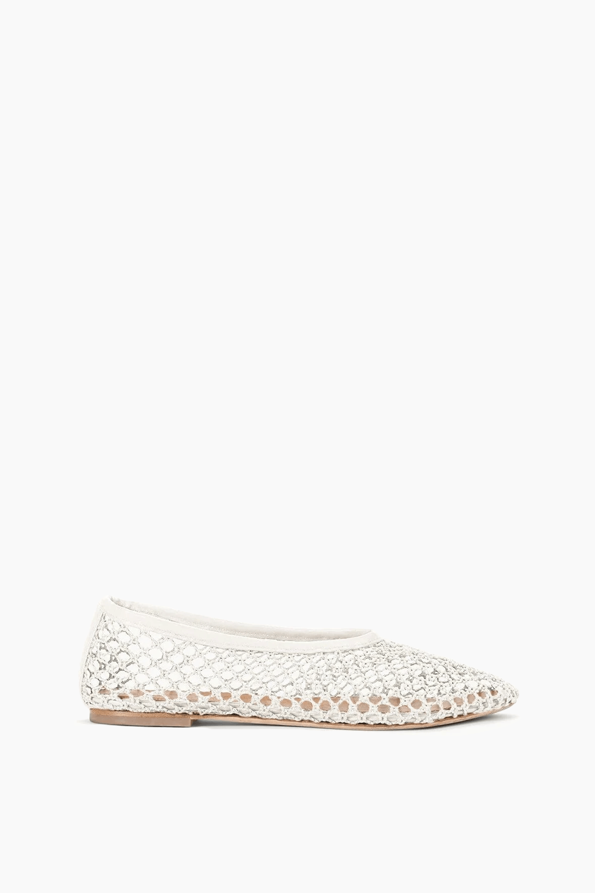 Staud Alba Ballet Flat in Paper Netting