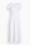 Another Tomorrow Fitted Tee Dress in White