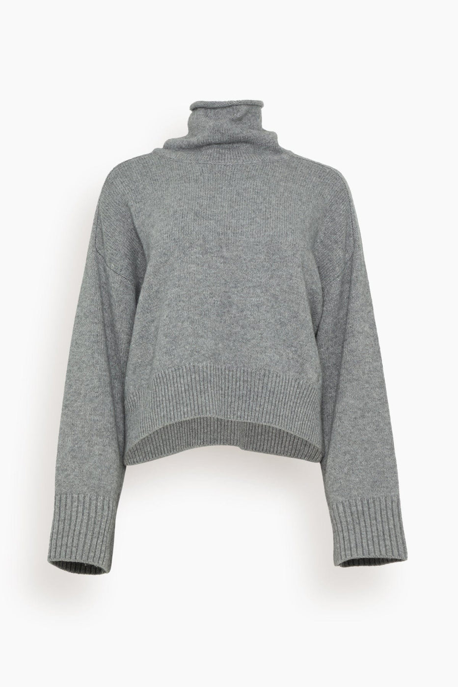 Loulou Studio Sweaters Stintino Collar Sweater in Grey Melange Stintino Collar Sweater in Grey Melange