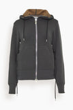 Sacai Jackets Sponge Sweat x Nylon Twill Hoodie in Gray Sacai Sponge Sweat x Nylon Twill Hoodie in Gray